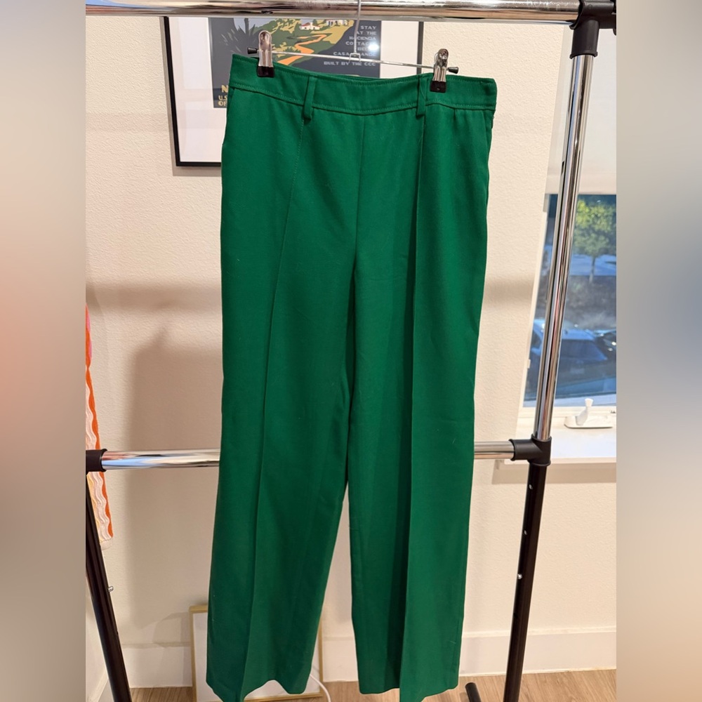 Zara Vibrant Green Trousers